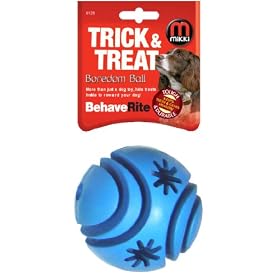 Mikki Interactive Behaverite Boredom Ball In-built Treat Cavities for Dogs-colours may vary