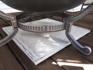 DeckProtect DP2002 16 x 16 Mat & Rack Fire Pit Combo