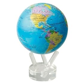 MOVA 4.5 Diameter Globe in Blue Ocean with Political Map by TurtleTech Design