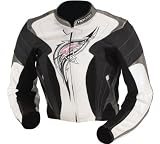 Teknic Venom Ladies Leather Jacket – Black/Fushia/White – 10
