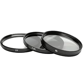 62mm Merkury Optics 3-Piece High Resolution Filter Set (UV, F-DL, PL) with Carrying Case