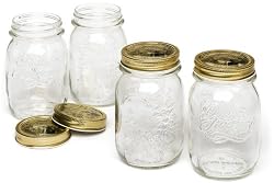 Bormioli Rocco Quattro Stagioni 4-Piece Canning Jar Set, Gift Boxed