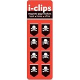Skulls i-Clip Magnetic Page Markers (Set of 8 Magnetic Bookmarks)