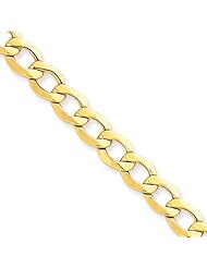 7mm, 14 Karat Yellow Gold, Curb Link Chain - 20 inch