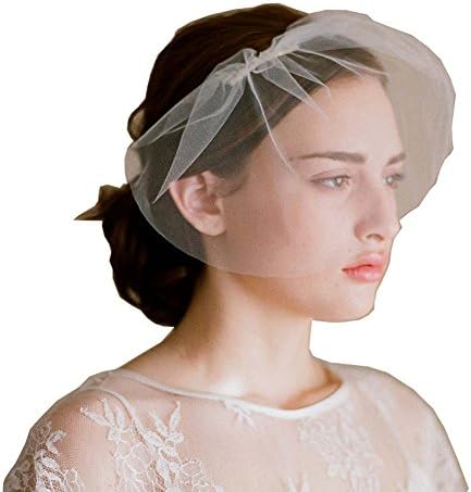 Cyy Ladies Fascinator Bridal Birdcage with Pearls Net and Veil Wedding Accessory C041BG-C