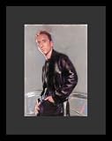 Nicolas Cage (Standing, in Black) Movie White Wood-Mounted Poster Print - 11 X 17