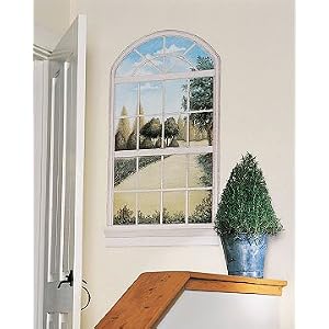 Trompe L' Oeil Country WINDOW Wallpaper wall MURAL