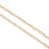18K Gold 18 Textured Oval Link Necklace