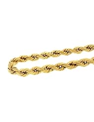 10K Yellow Gold Hollow Rope Twist Diamond Cut Chain Necklace 26" 22.3 Grams 8MM