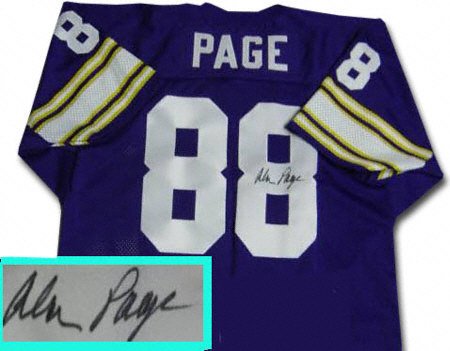 Alan Page Minnesota Vikings Autographed Throwback Purple Jersey