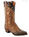 LUCCHESE 1883 N1627 Mens Western Cowboy Boots Shoes Buffalo Leather Wingtip Brown