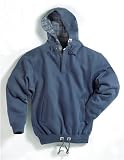 Hooded Sweatshirt with Plaid Trim