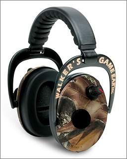 New Walkers Game Ear Power Muffs W/Adjustable Frequency Tuning Mossy Oak Hearing Protection
