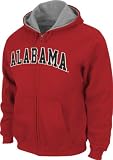 Alabama Crimson Tide Cardinal Tackle Twill Full Zip Hooded Sweatshirt