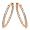 10k Rose Gold Round Diamond Inside-Out Hoop Earrings (1/4 cttw, I-J Color, I3 Clarity)