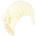 Winter Long Slouchy Crochet Flower Knit Beanie Skull Stretchy Ski Cap Hat Ivory