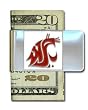 Washington St. Cougars Steel Money Clip