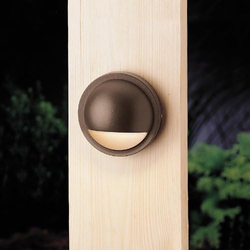 Kichler KIC-15064BBR Bronzed Brass Six Groove Deck 1-Lt 12V
