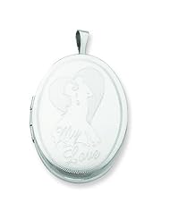 Sterling Silver 20mm My Love Oval Locket
