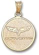 Chevy Corvette C-6 Round Logo 5/8" Charm/Pendant -14K/10K, Stainless Steel or Gold Plated