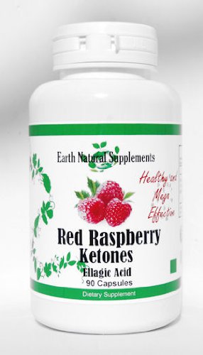 Red Raspberry Ketones / Ketone - Earth Natural - 90 Capsules - Antioxidant and Fat Burner 