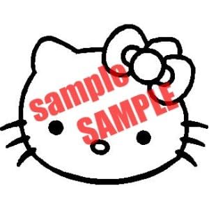 HELLO KITTY FACE VINYL DECAL STICKER