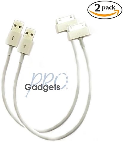 GadgetsPRO 30-pin to USB Cable for all Apple 30-pin devices, 12 inches (2-pack)