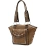 Lou-Ella Wild West Collection Designer Zip Top Bucket in Gorgeous Browns