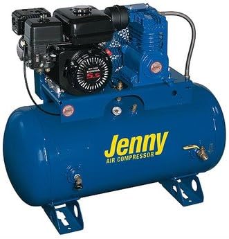 30 Gallon 8 HP Gas Single Stage Service Vehicle Stationary Air Compressor Air Line Filter - Metal Bowl - 3/8 NPT: No, Lubricator - Bowl Type - 3/8 NPT: Yes, Electric Start: No