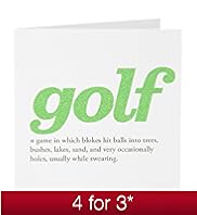 Dictionary Golf Birthday Card