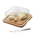 Pradel Jean Dubost - 20326 - Plateau � Fromage en Bambou V�ritable + 1 Couteau � Fromage en Acier Inox