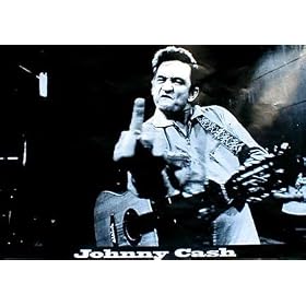 Johnny Cash Poster ~ Giving the Finger ~ 24x36"