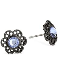 1928 Jewelry Flower Filigree Stud Earrings