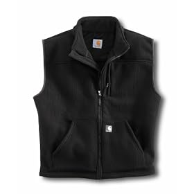 Carhartt Mens Textured Polyester Fleece Vest LT Black - V28 by Carhartt
