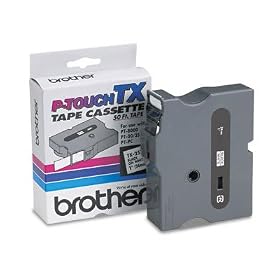 BROTHER INTERNATIONAL CORP Tx series tape cartridge for pt-8000, pt-pc, pt-30 35, black on... by Brother