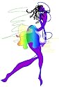 8-Pack Notecards Note Cards by Diane Davis - Purple Lady
