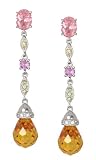 Studio 925 Lily Bell Flower Diamond CZ Pave Sterling Silver Earrings