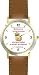 Habit 1 - Those Committed #1 (Spanish Text) - DELUXE TWO-TONE WATCH from THE 7 HABITS - WATCH COLLECTION BY WATCHBUDDY&reg; - Arabic Numbers - Brown Leather Strap-Size-Large ( Men's Size or Jumbo Women's Size )