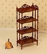 SaLe!!! Miniature Fine Furniture Walnut Lattice Carved Shelving Unit