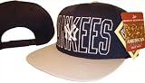 Dark Blue & Grey New York Yankees Adjustable Snap Back Baseball Cap Hat Giant Outline Print