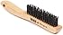 Forney 70505 Wire Scratch Brush, Carbon Steel with Wood Shoe Handle, 10-1/4-Inch-by-.014-Inch
