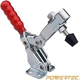 POWERTEC 20305 Vertical Quick-Release Toggle Clamp with 500-Pound Capacity