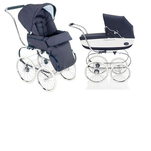Inglesina 2010 Classica Complete Set with Pram Bassinet Frame Chassis Stroller Seat in Vernice and Free Matching Diaper Bag