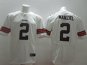 Cleveland Browns 2 Johnny Manziel Elite Jerseys (Brown; White) (White, 44/L)