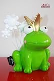 Produkt-Bild: Mila Deko Frosch XXL H&ouml;he ca. 25 cm gr&uuml;n