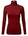 J.TOMSON Women's Layering Rayon Jersey Long Sleeve Scrunch Turtleneck (S-3XL/20 Colors)