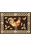 Checkerboard Rooster Area Area Rug, 2'x3', MULTI