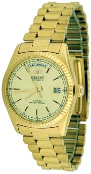 Orient #2EV03002G Men's Classic Day/Date Gold Tone Self Winding Automatic Watch