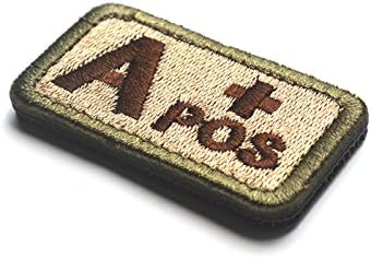 The MS Store Tactical Patch 3D Embroidery Armband Tactical Patch With Velcro Blood Type Tactical Patch / Morale Patch (A+)