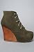 Jeffrey Campbell Shoes The Two Timer Shoe in Khaki Suede,Shoes for Women